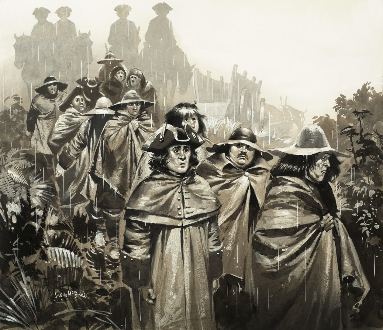 Hommes sous la pluie - Angus McBride