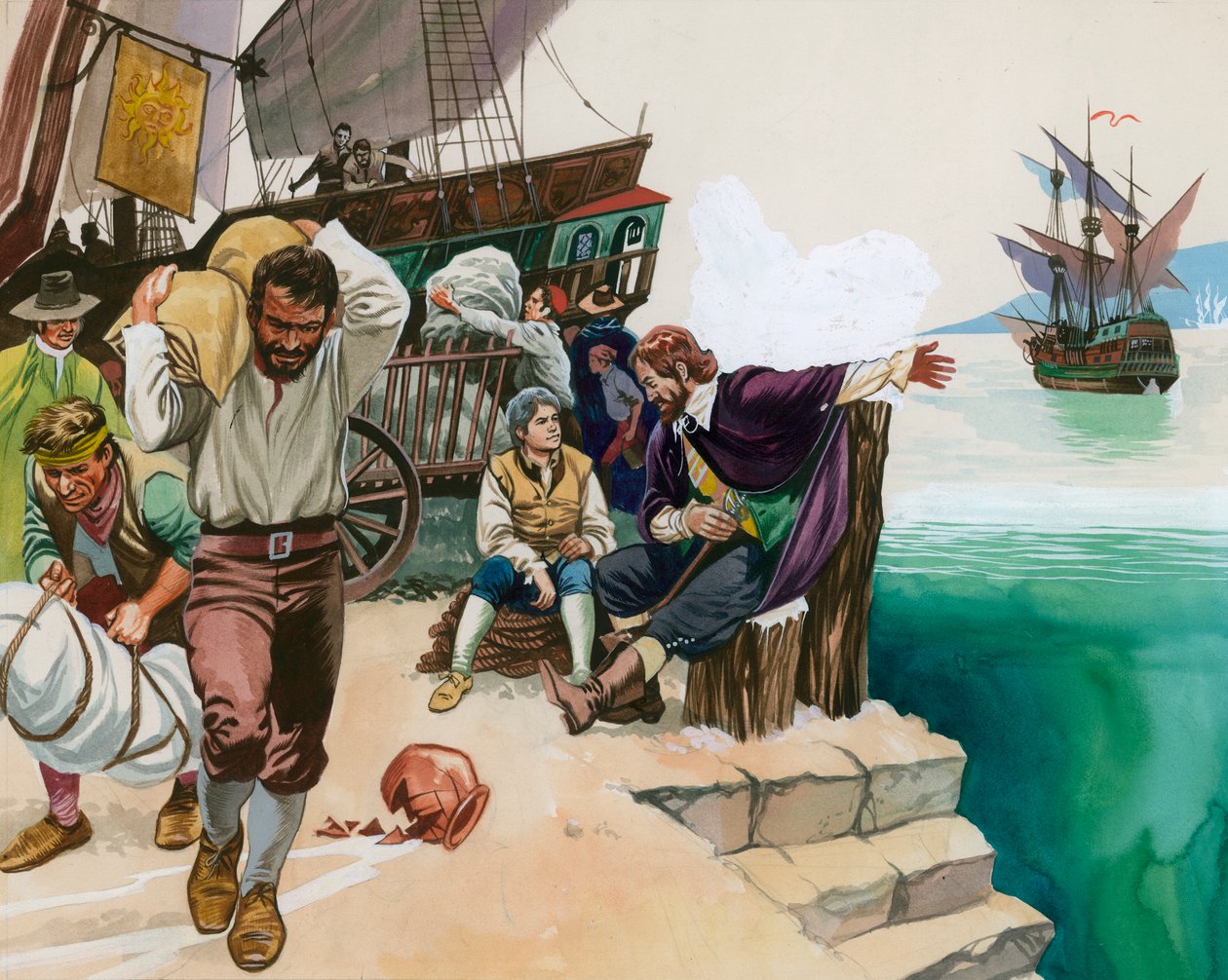 Pirates débarquant au port - Angus McBride