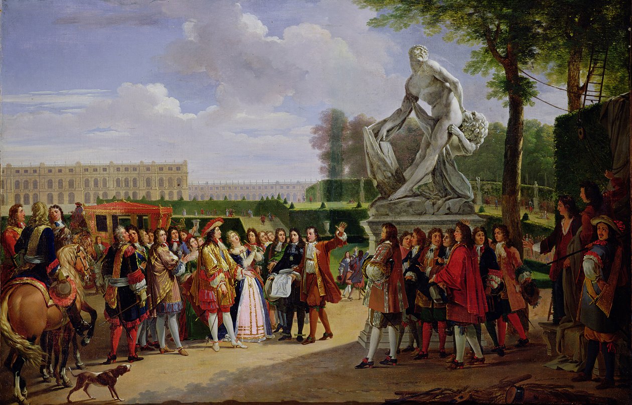 Louis XIV (1638-1715) dédicaçant le 
