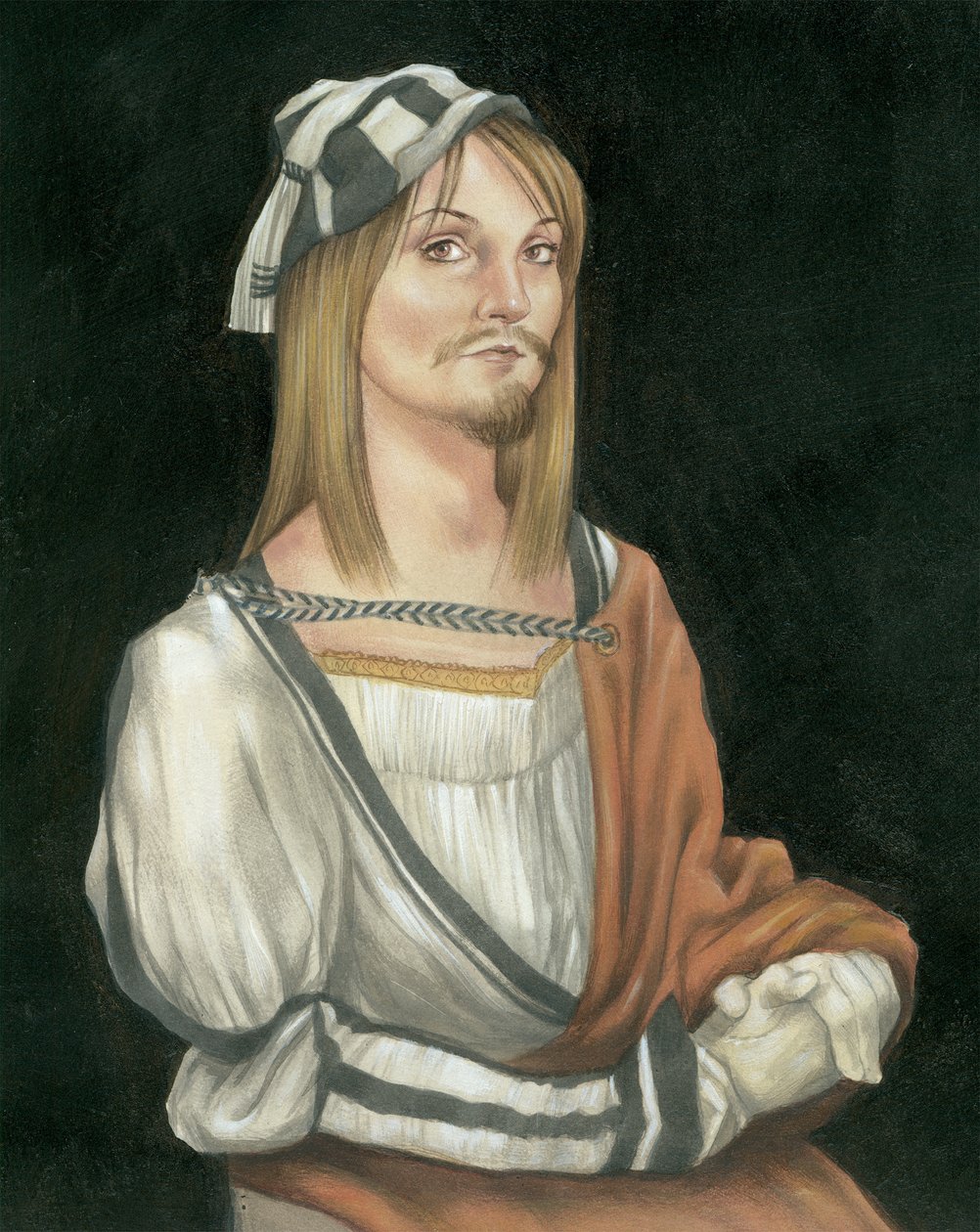 Autoportrait avec poils faciaux - Anita Kunz