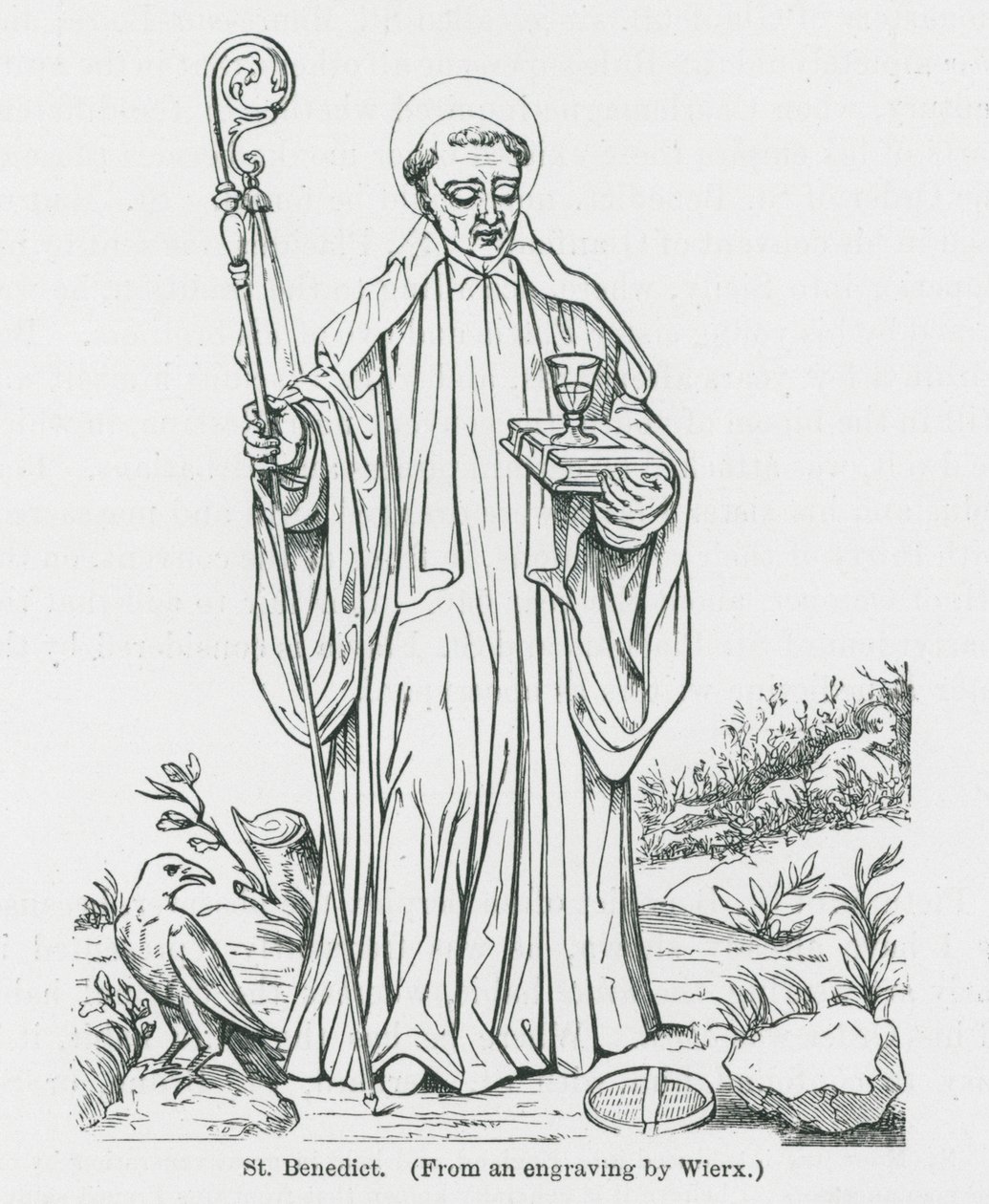Saint Benoît (lithographie) - Anna Brownell Jameson