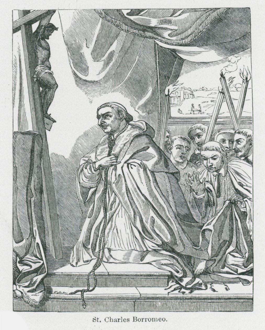 St Charles Borromée (litho) - Anna Brownell Jameson