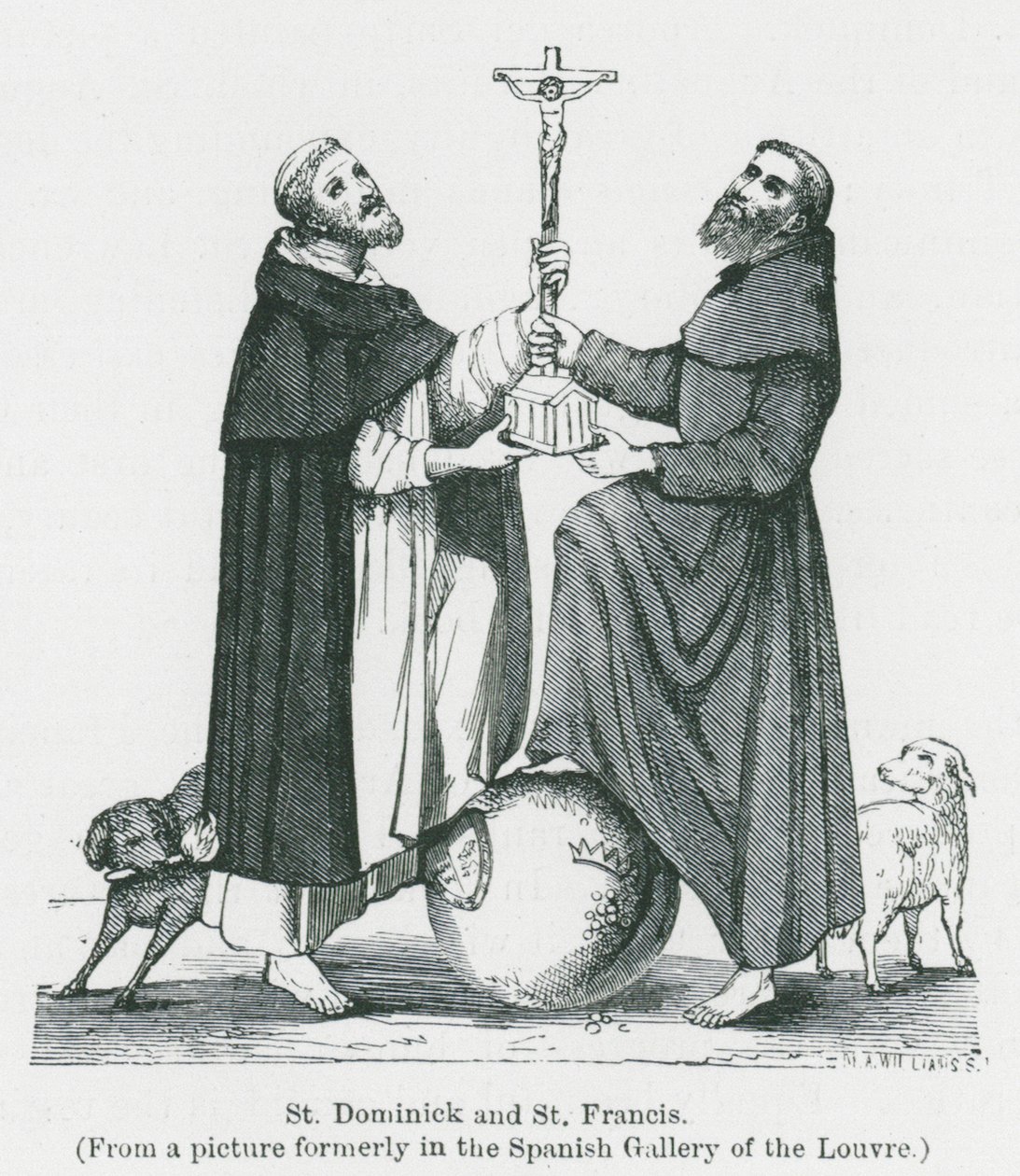 Saint Dominique et Saint François (litho) - Anna Brownell Jameson