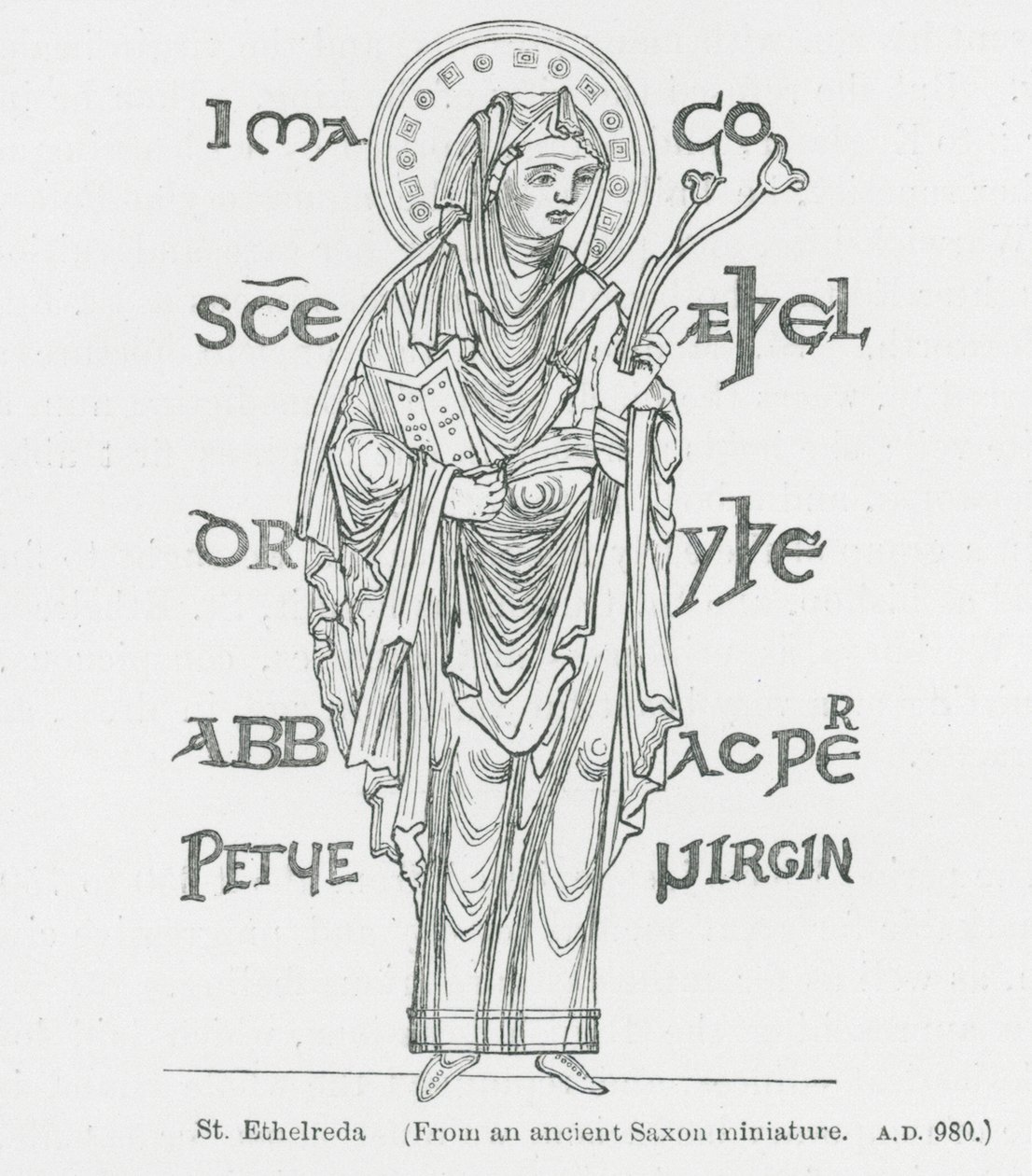 St Ethelreda (litho) - Anna Brownell Jameson