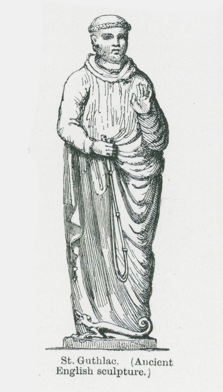 St Guthlac (litho) - Anna Brownell Jameson