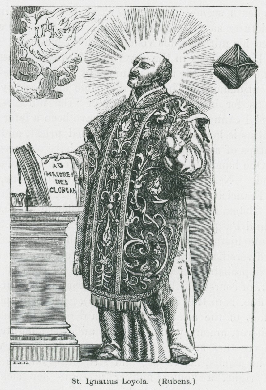 St Ignace de Loyola (lithographie) - Anna Brownell Jameson