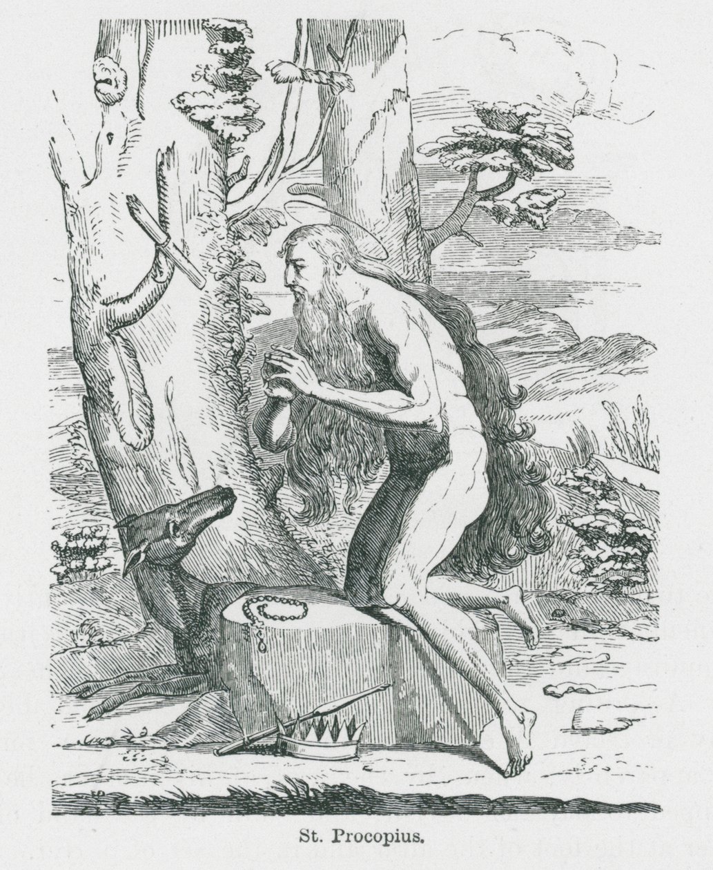 St Procopius (lithographie) - Anna Brownell Jameson