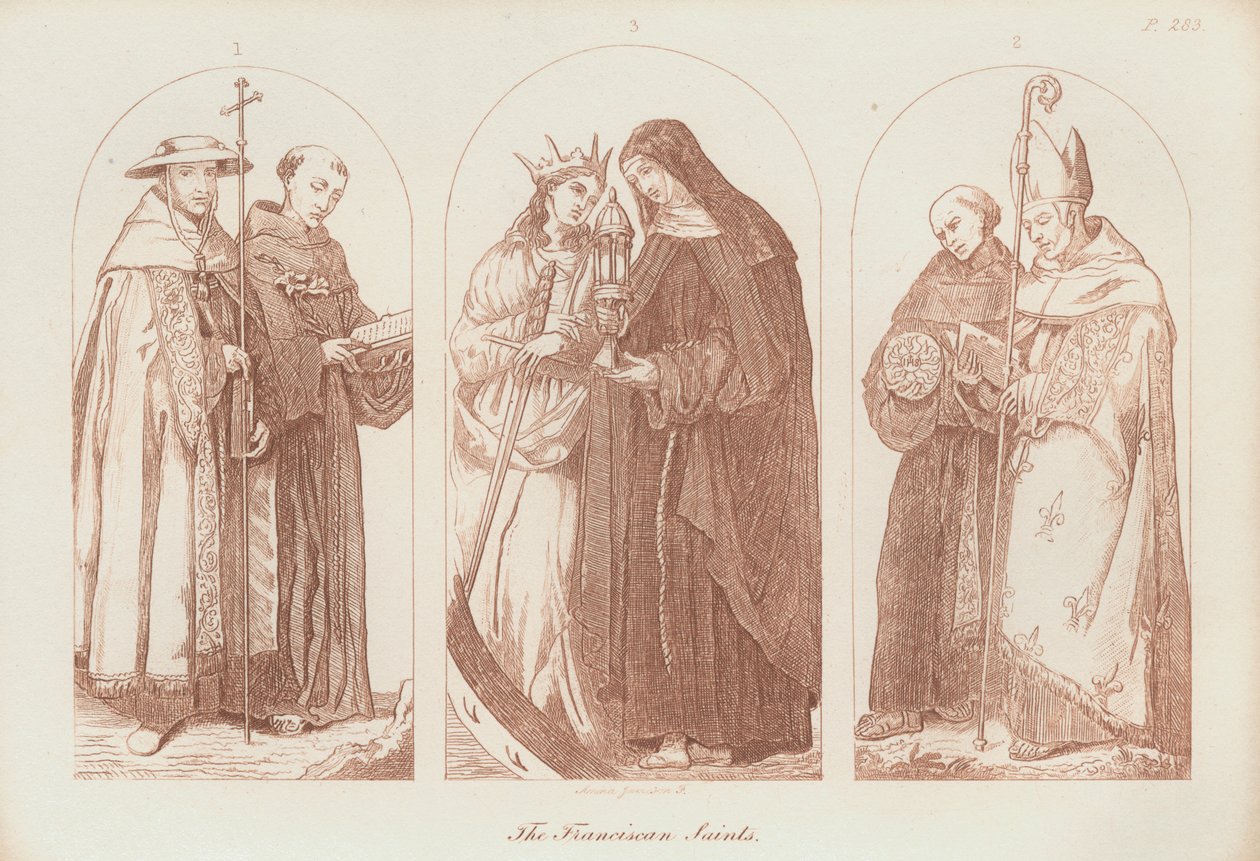 Les saints franciscains (lithographie) - Anna Brownell Jameson