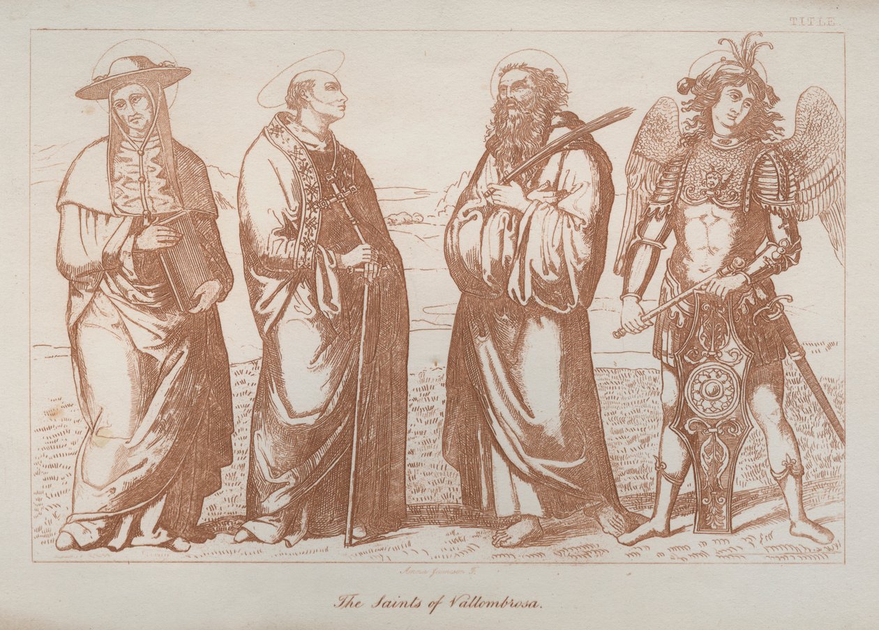Les saints de Vallombrosa (litho) - Anna Brownell Jameson