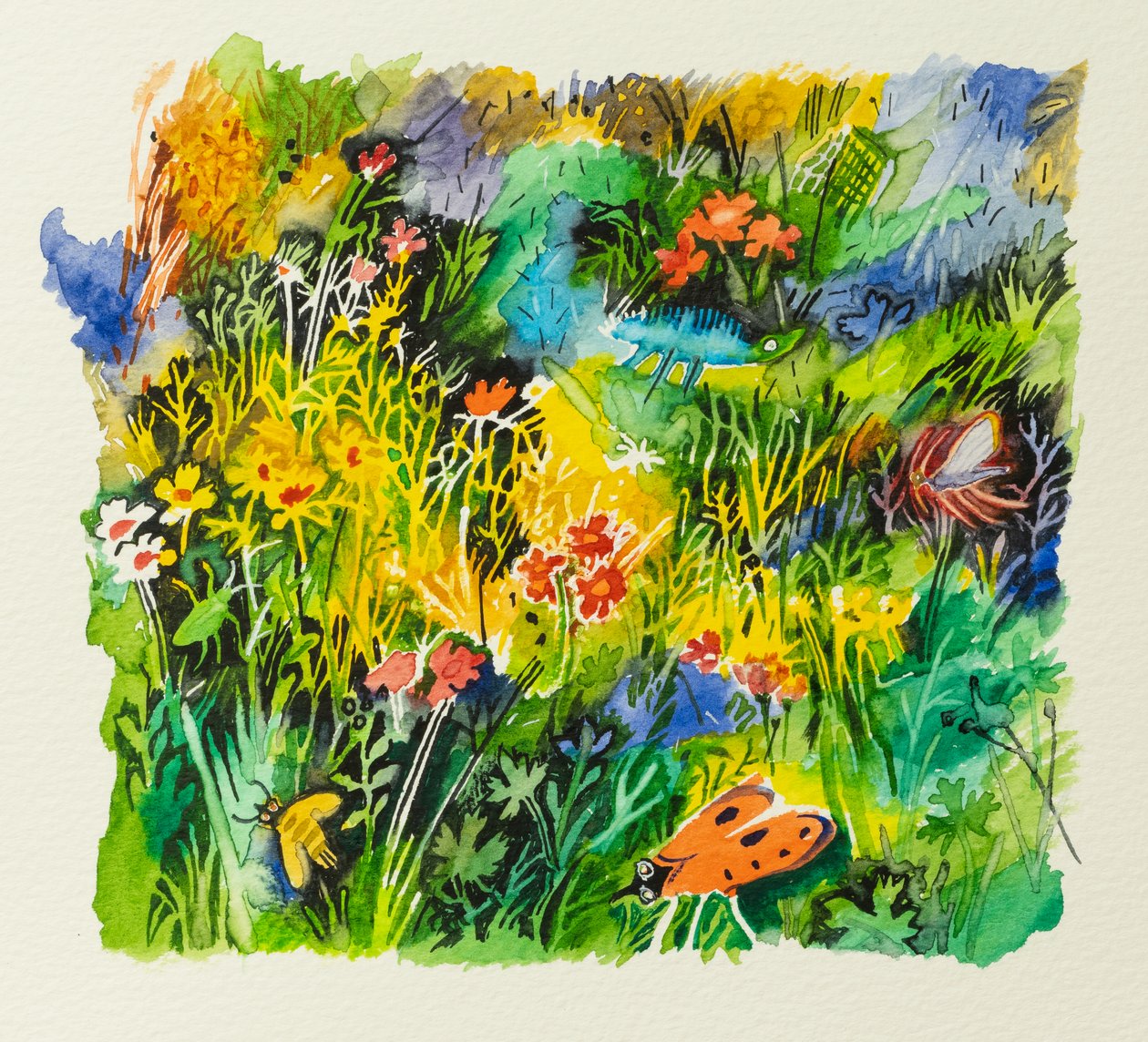 Insectes des prés, 2023 (aquarelle) - Anna Pugh