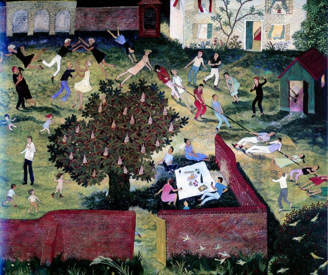 Lutte à la corde, 2000 (acrylique) - Anna Pugh