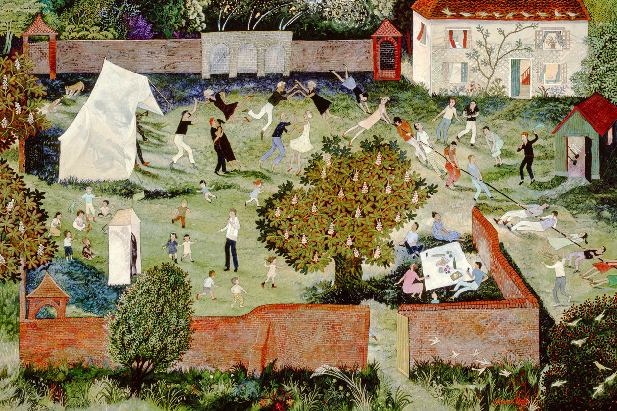 Lutte à la corde, 2000 (acrylique) - Anna Pugh