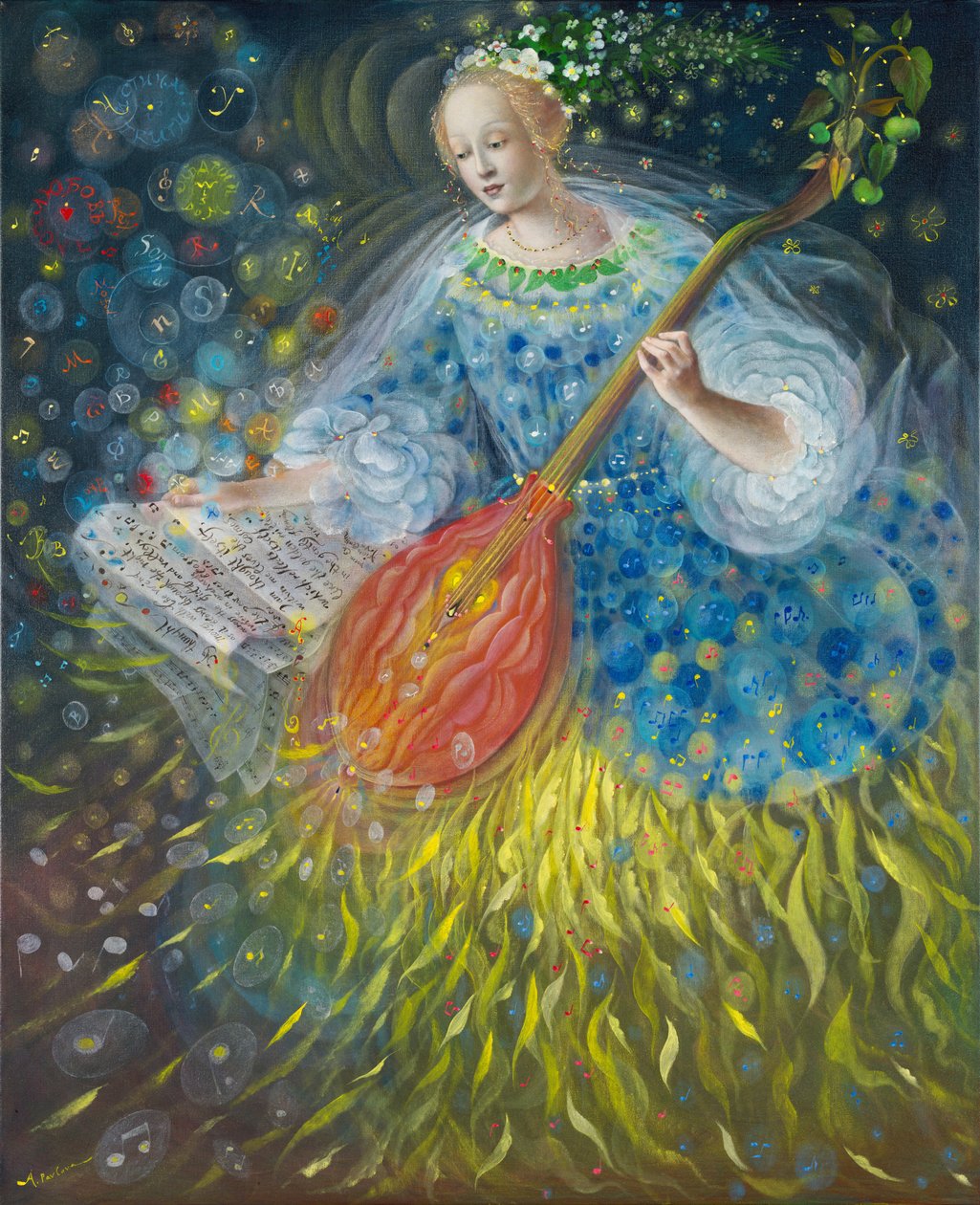 Poiesis-II : Science, 2014 (huile sur toile de lin) - Annael Anelia Pavlova