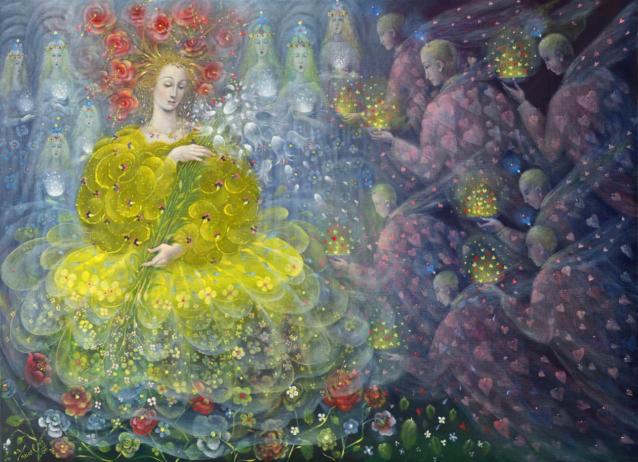 Reine des fleurs, 2018 (huile sur lin belge) - Annael Anelia Pavlova