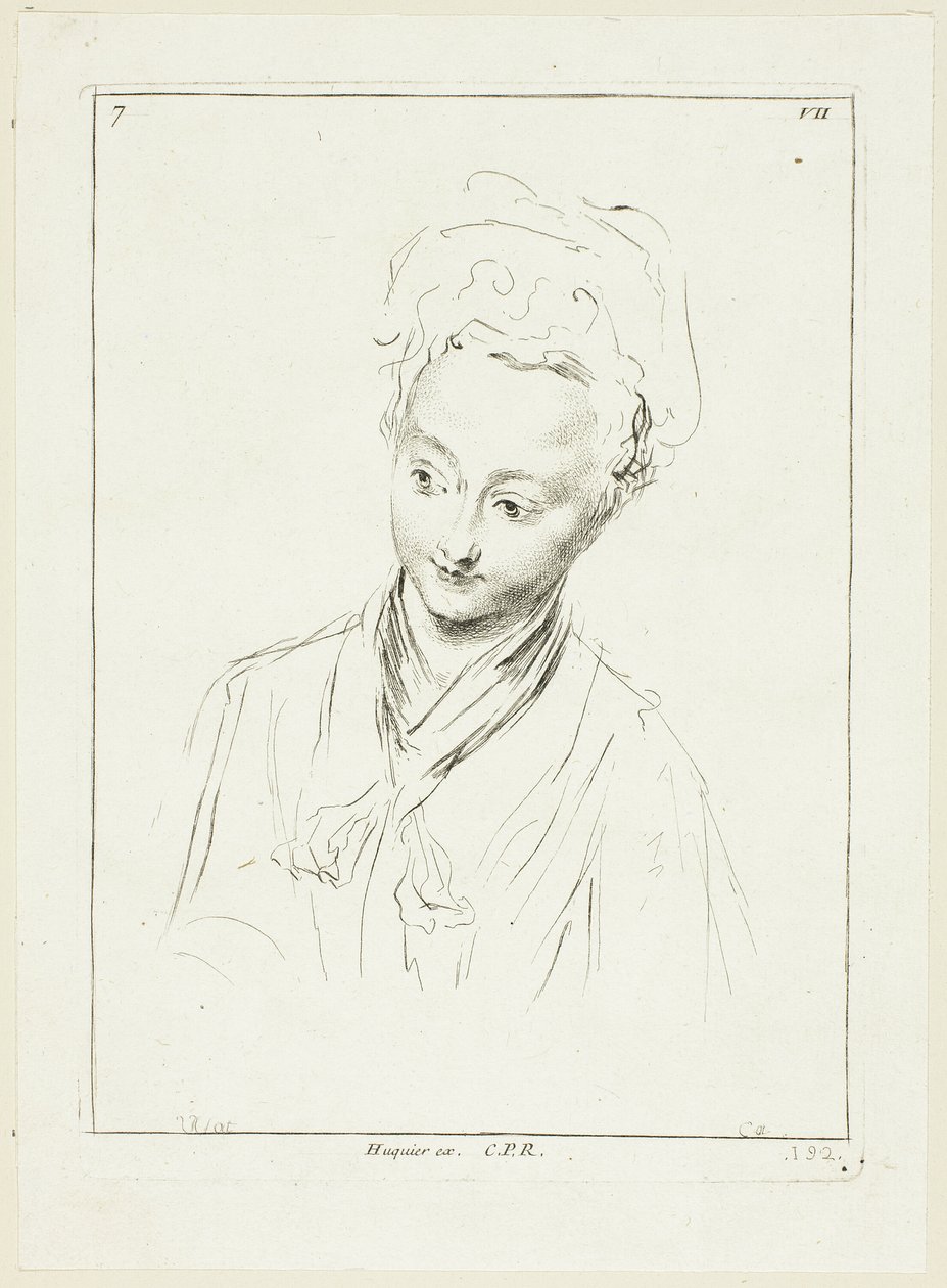 Tête de femme (tournée vers la droite) - Anne Claude Philippe Caylus