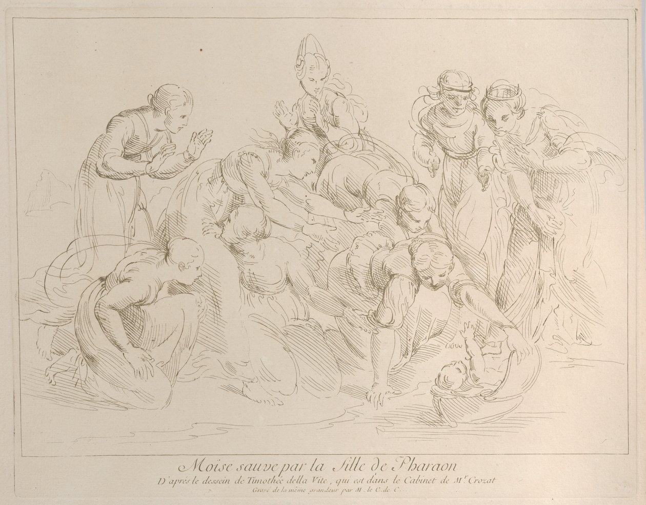 Moïse sauvé par la fille du Pharaon - Anne Claude Philippe de Caylus