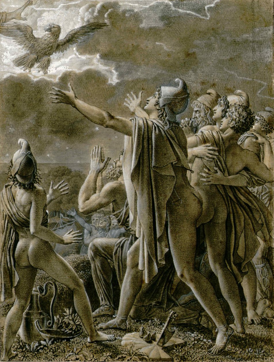Énée et ses compagnons en Latium, 1791-1793 - Anne Louis Girodet de Roucy Trioson