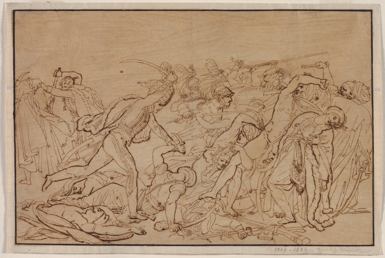 Étude pour La Révolte du Caire, 1810 - Anne Louis Girodet de Roucy Trioson