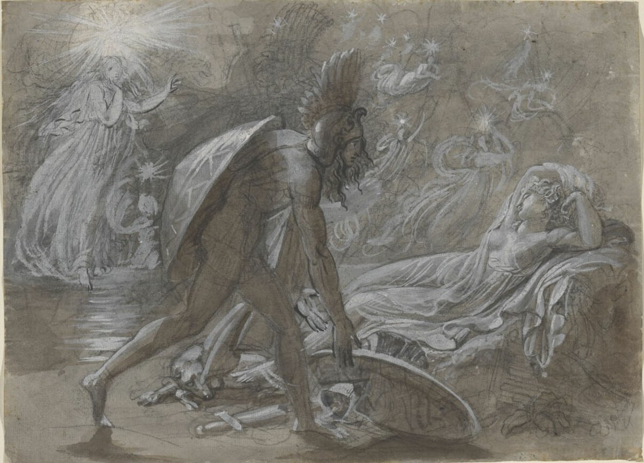 Fingal pleurant le corps de Malvina, extrait du Berrathon d