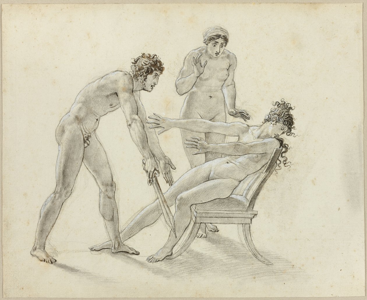 Hermione rejetant Oreste - Anne-Louis Girodet de Roussy-Trioson