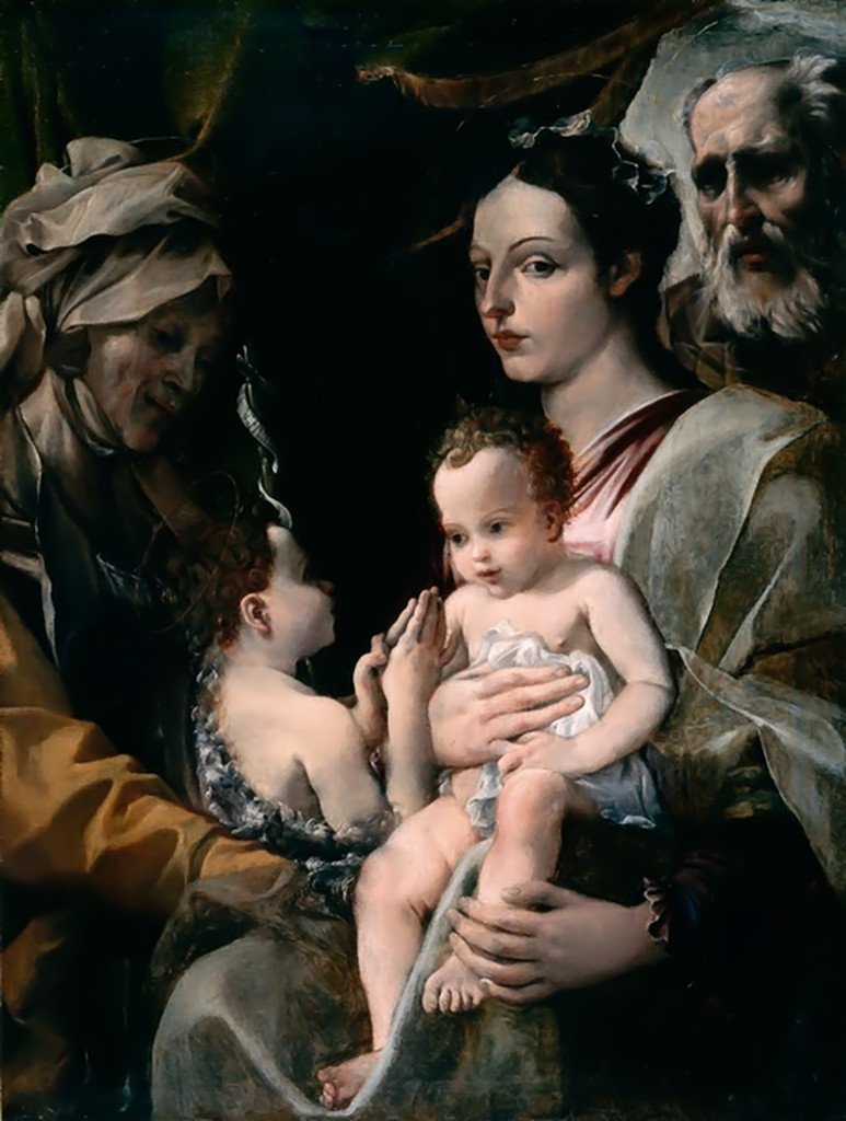 La Sainte Famille avec Sainte Élisabeth et Saint Jean - Annibale Carracci