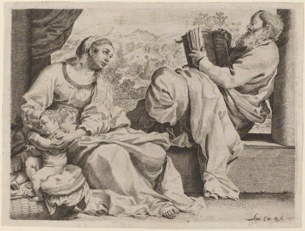 La Sainte Famille avec le jeune Saint Jean-Baptiste - Annibale Carracci