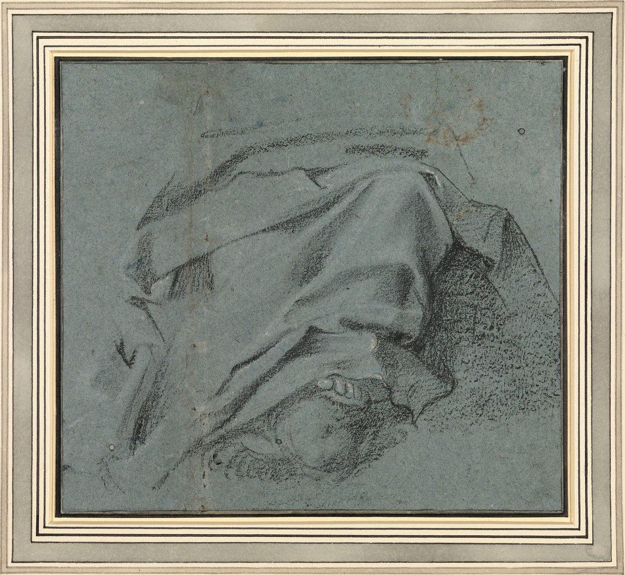 Carracci - Étude pour le drapé des jambes de la Vierge pour le retable de l