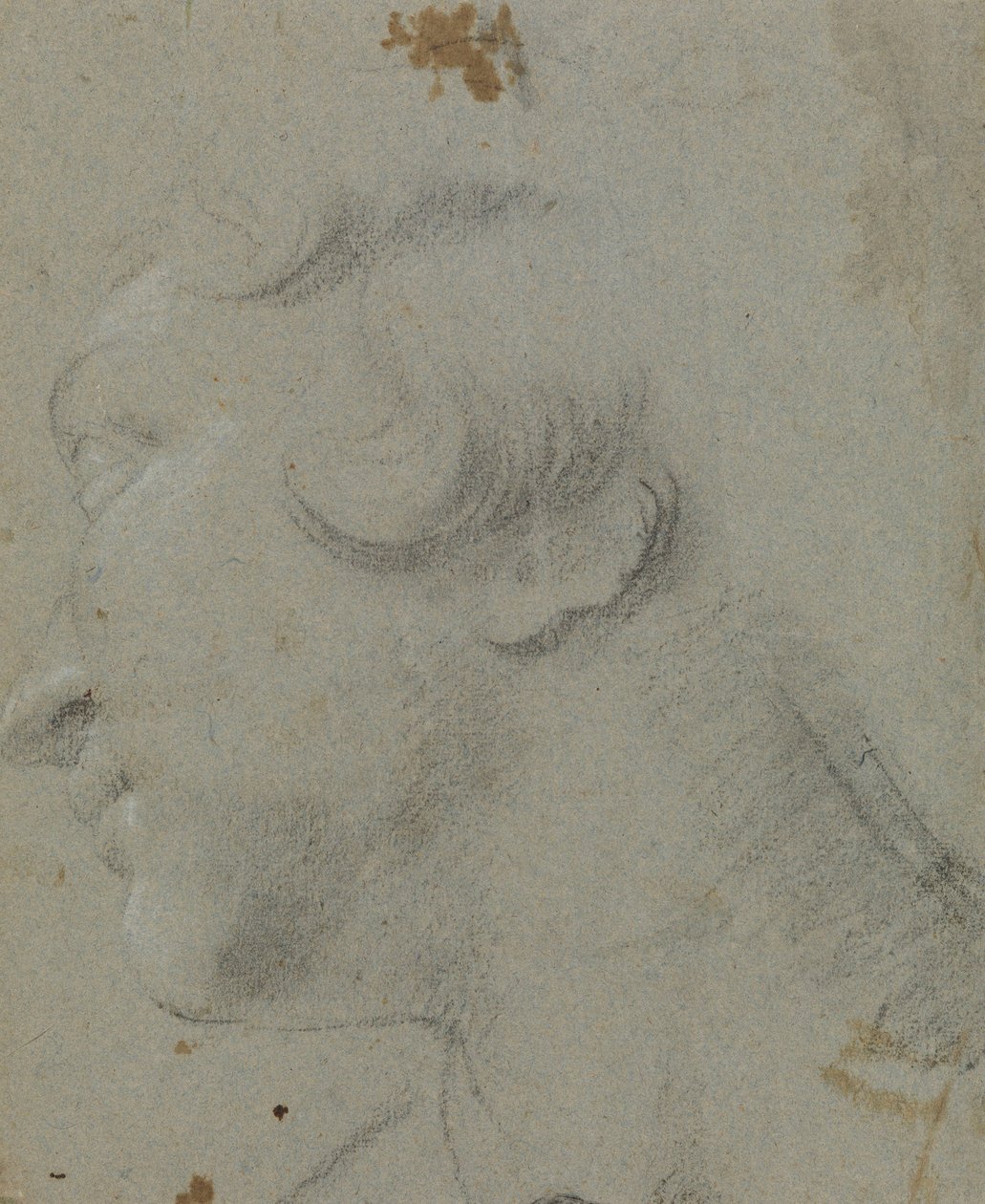 Carracci - r Tête de Sainte Catherine, RCIN 902115 - Annibale Carracci