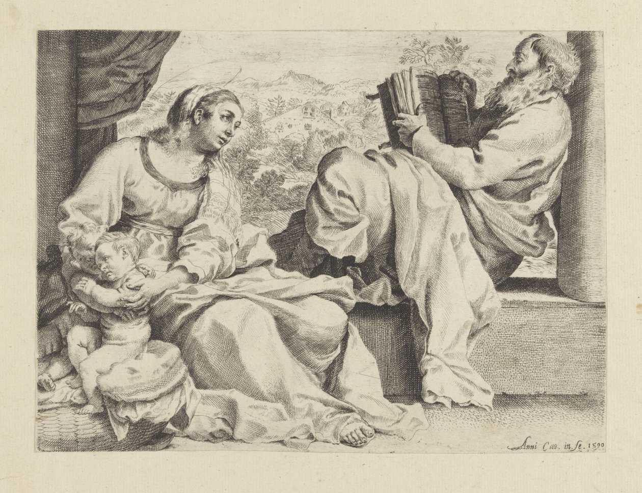 Sainte Famille avec le jeune Jean-Baptiste - Annibale Carracci