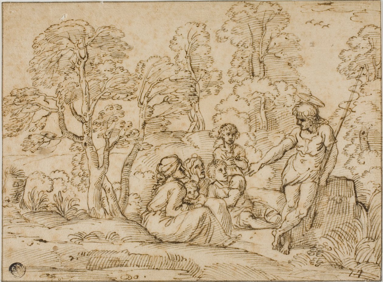 Saint Jean Baptiste prêchant - Annibale Carracci