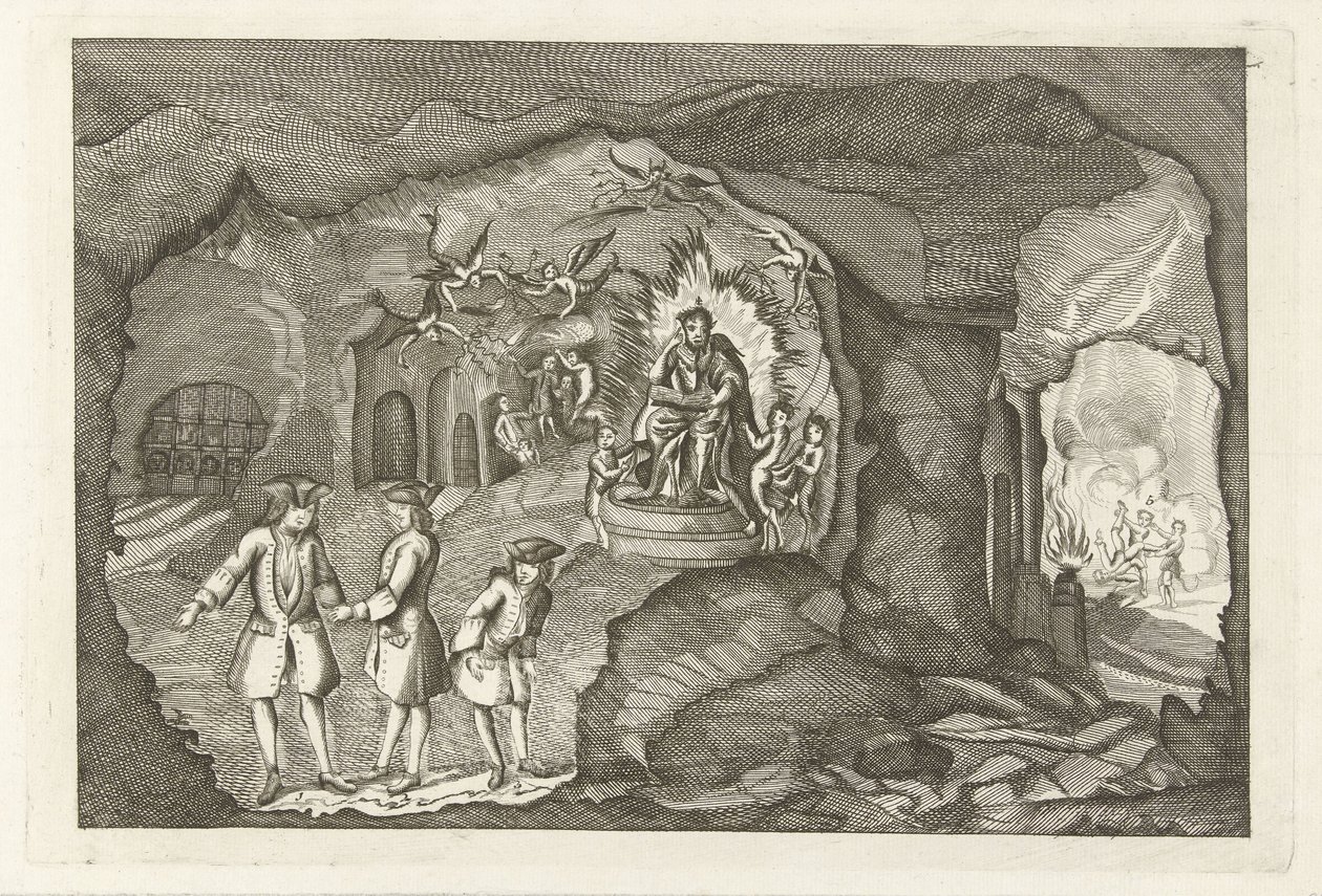 Arrivée de Daniël Raap en enfer, 1754 - Anonymous
