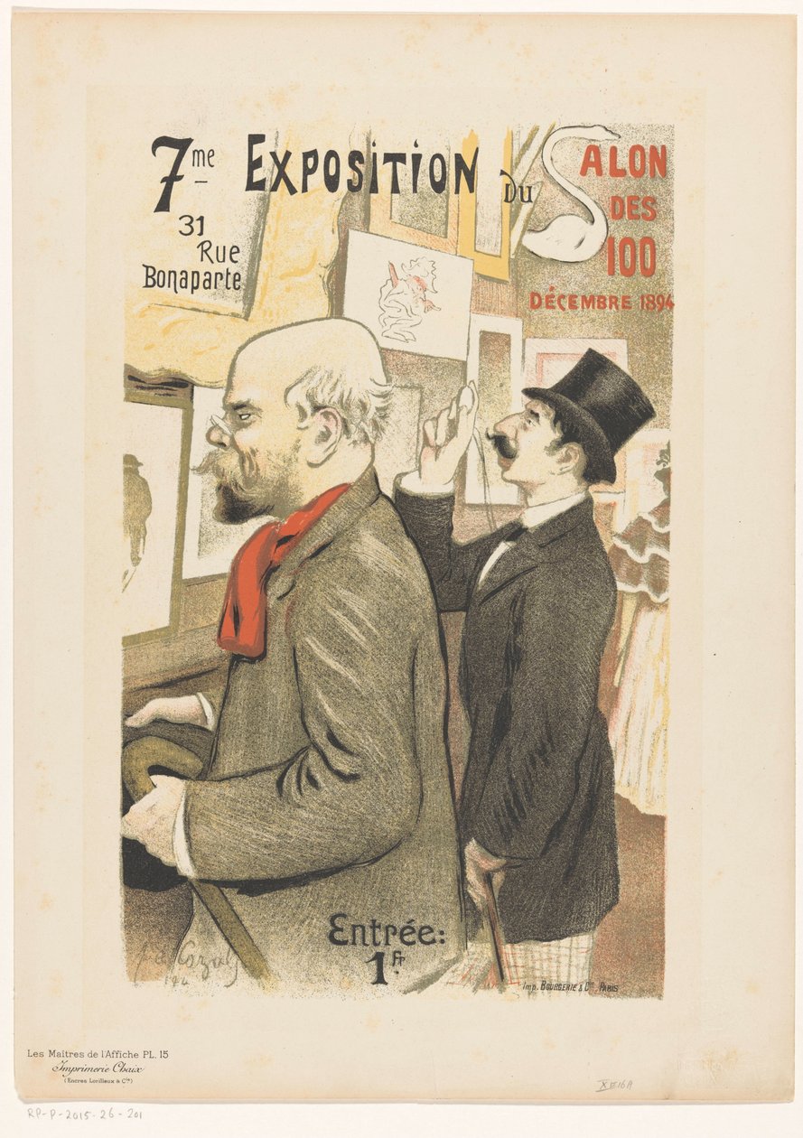 Annonce pour la septième exposition du Salon des Cent - Anonymous