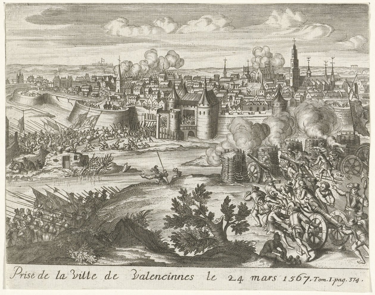Siège de Valenciennes, 1567 Prise de la Ville de Valencinnes le 24 mars 1567 - Anonymous