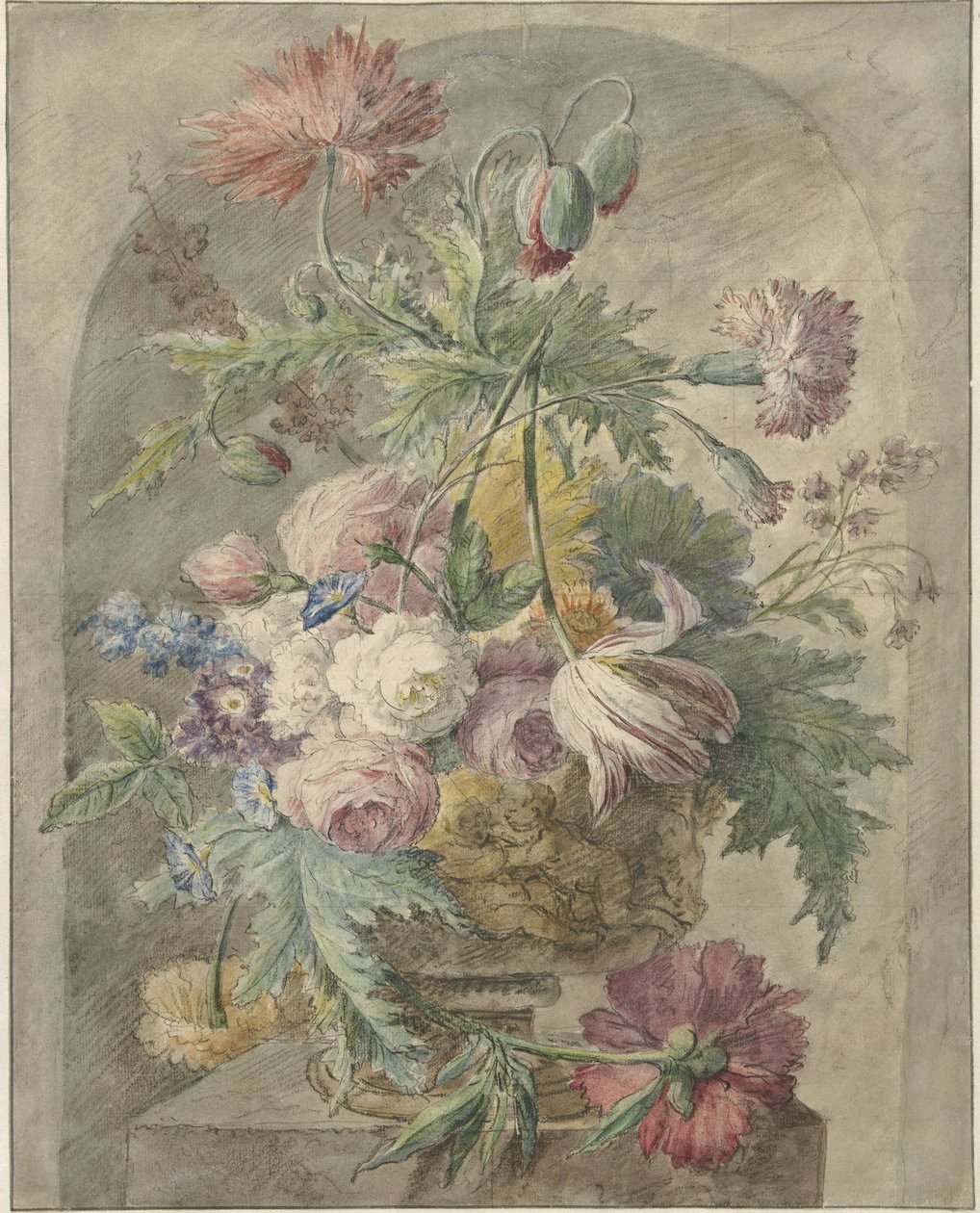 Fleurs dans un vase - Anonymous