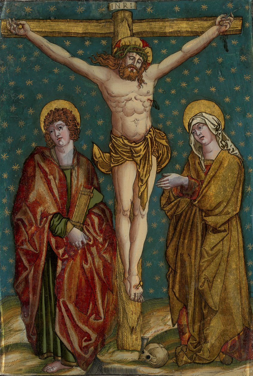 Crucifixion du Christ, avec la Vierge et Saint Jean - Anonymous