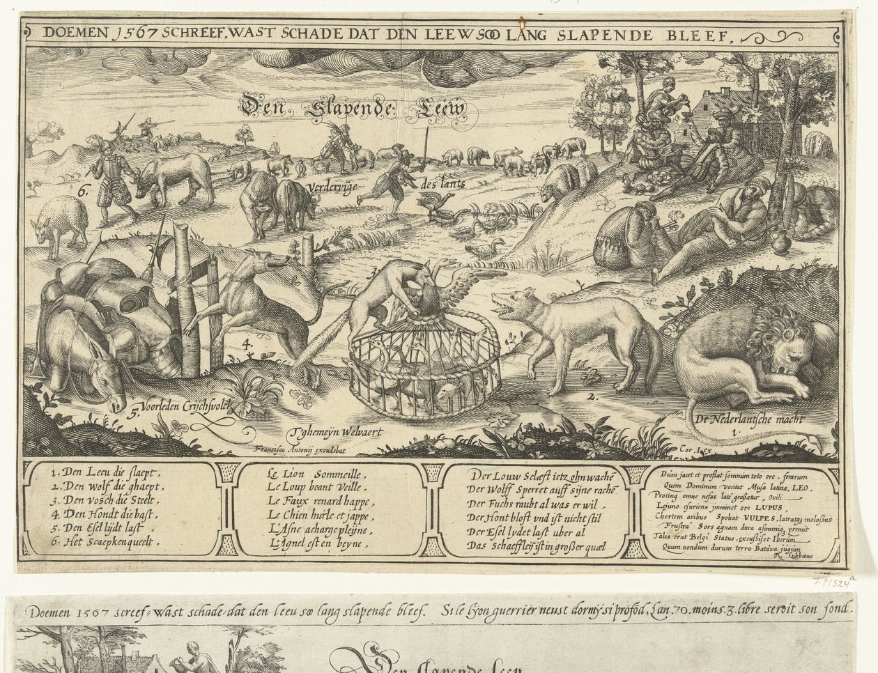 Le lion endormi, 1567 - Anonymous