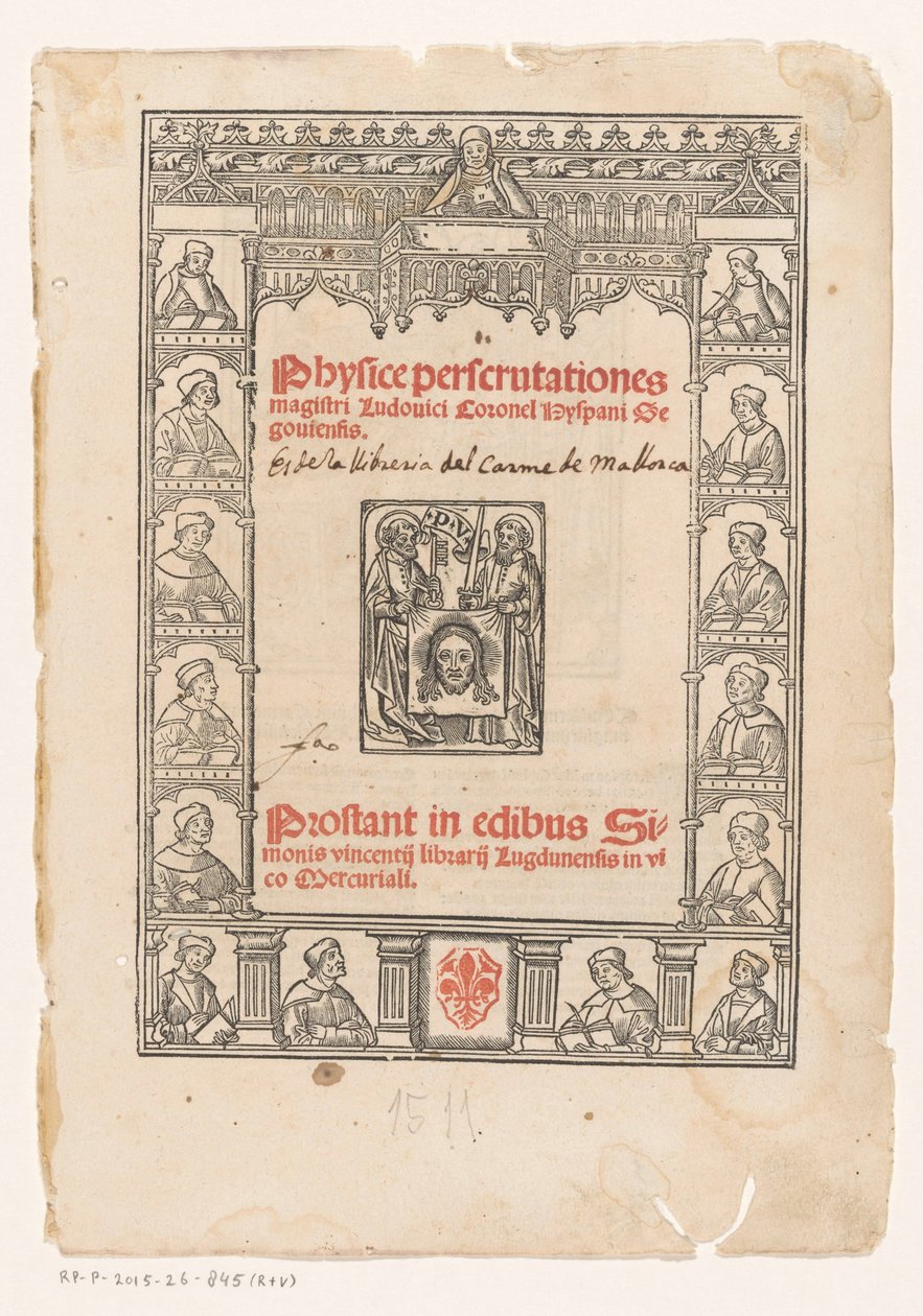 Cadre décoratif avec quinze savants - Anonymous