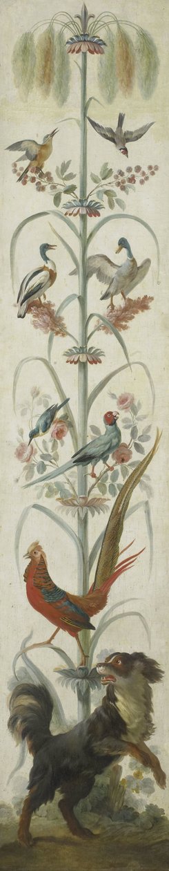 Représentation décorative avec plantes et animaux - Anonymous