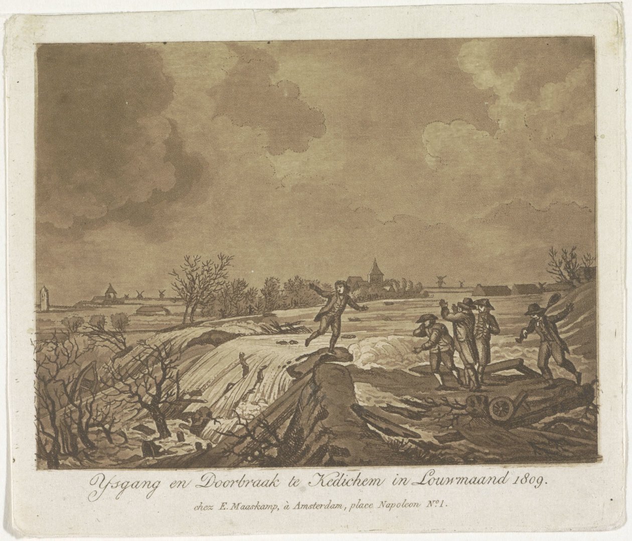 Rupture de digue à Kedichem, 1809 - Anonymous