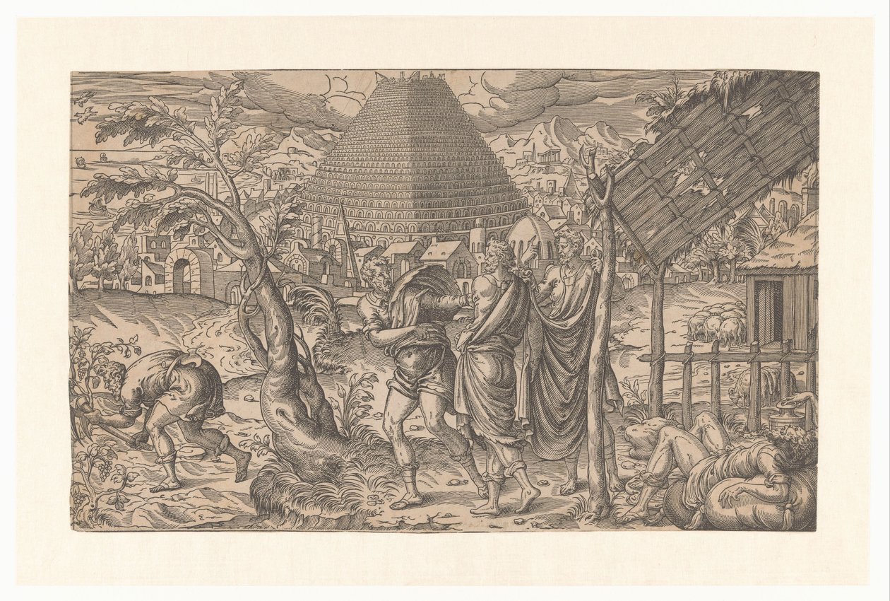 Ivresse de Noé et Tour de Babel - Anonymous