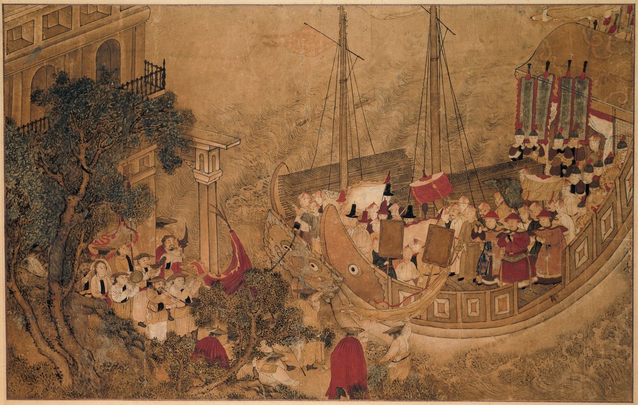 Un navire chinois accoste près d