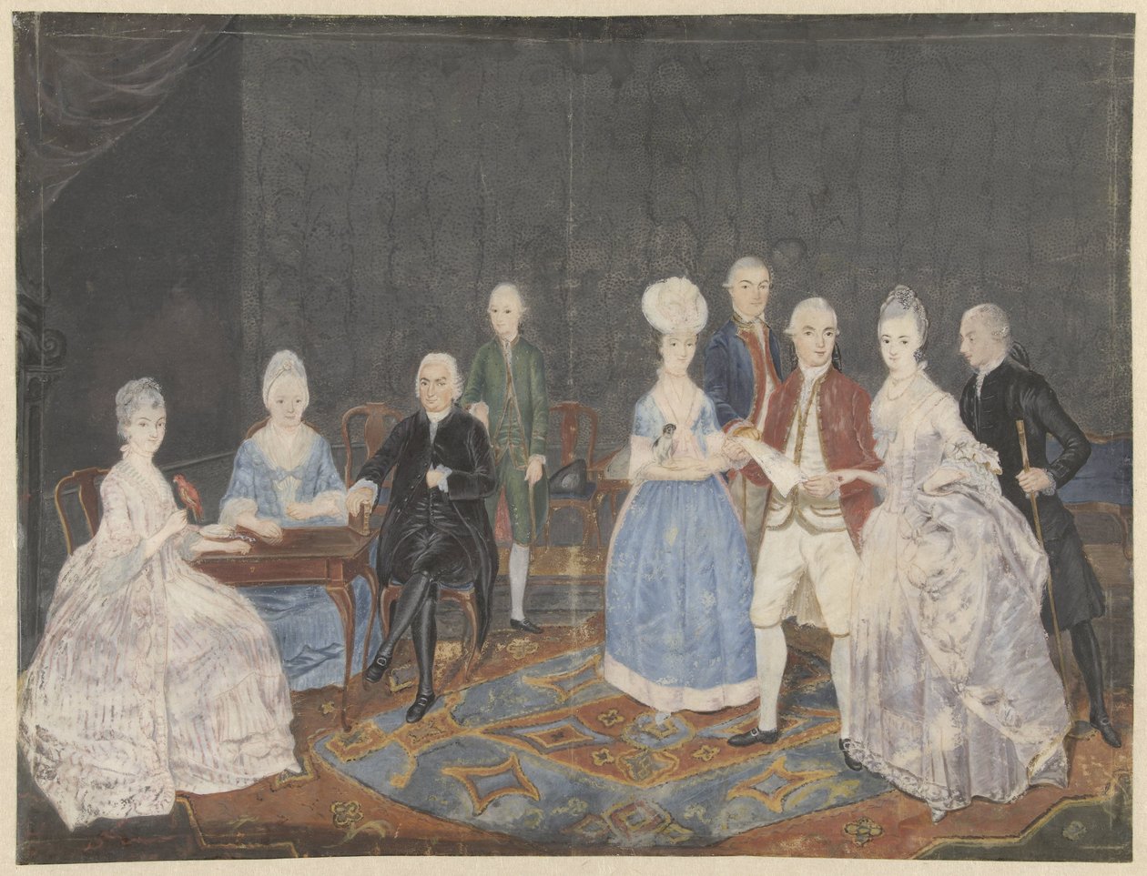 Groupe familial de neuf personnes - Anonymous