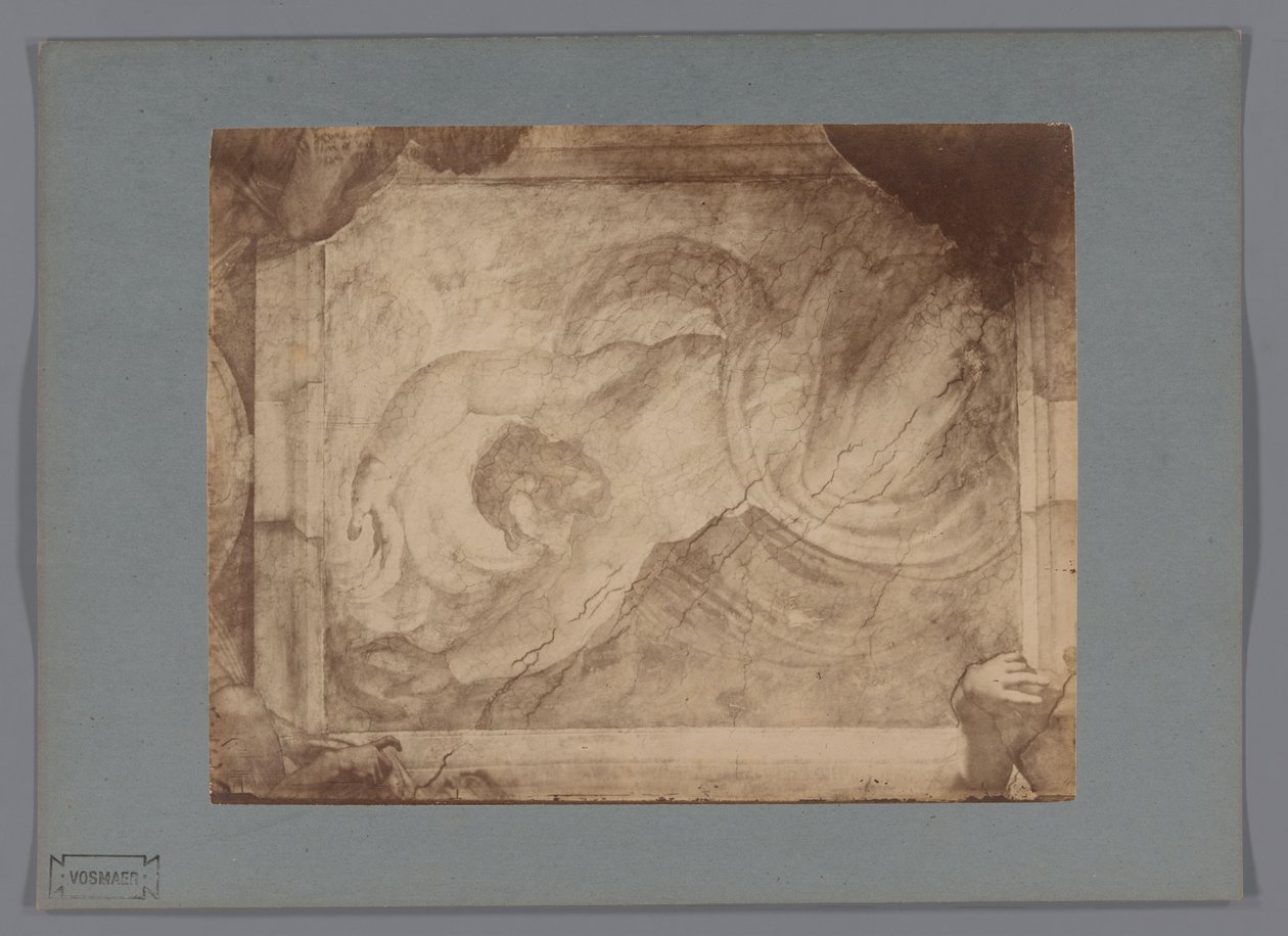 Reproduction photographique de la fresque La séparation de la lumière et des ténèbres par Michel-Ange dans la chapelle Sixtine - Anonymous