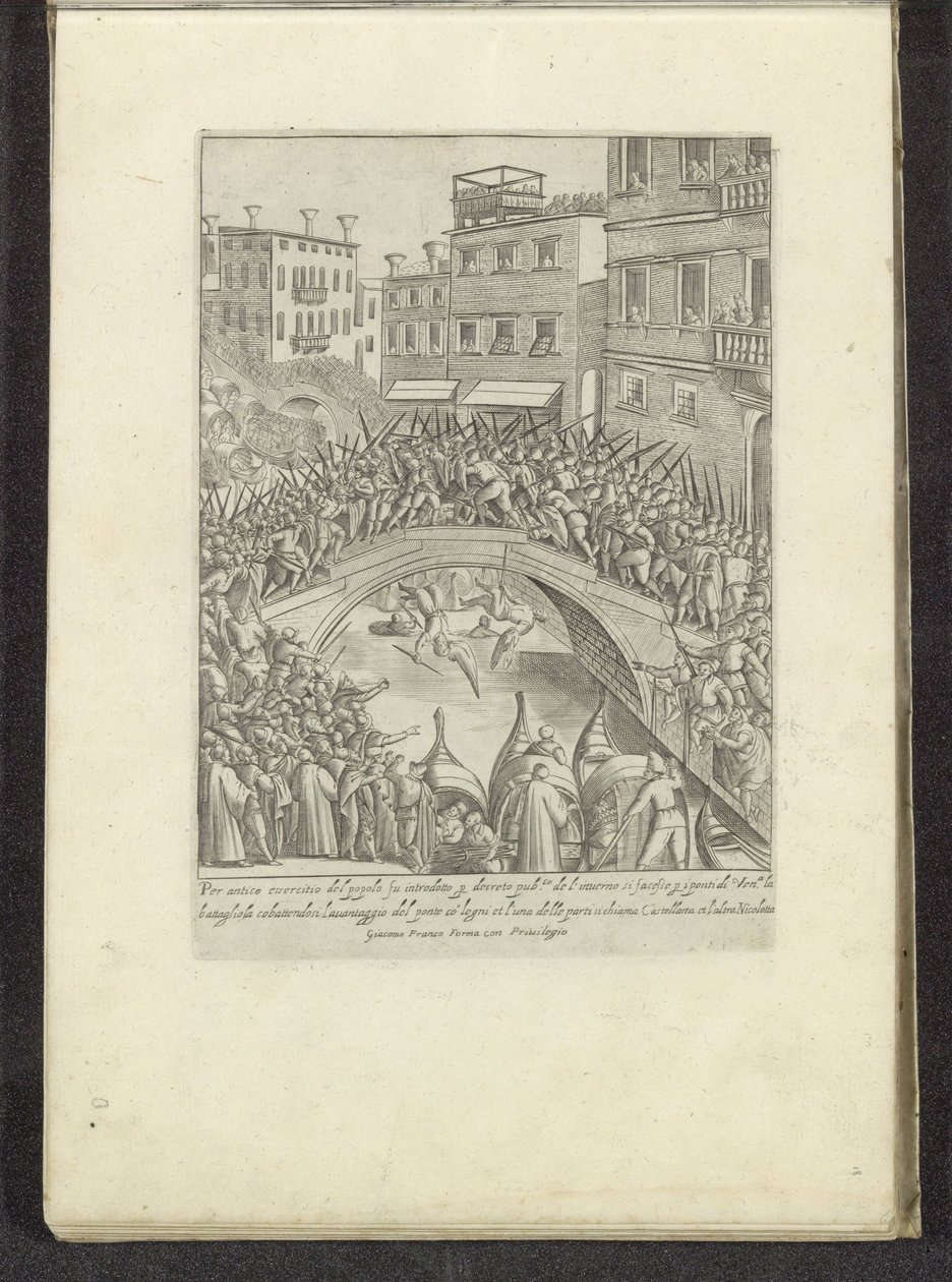 Combat pour un pont à Venise - Anonymous