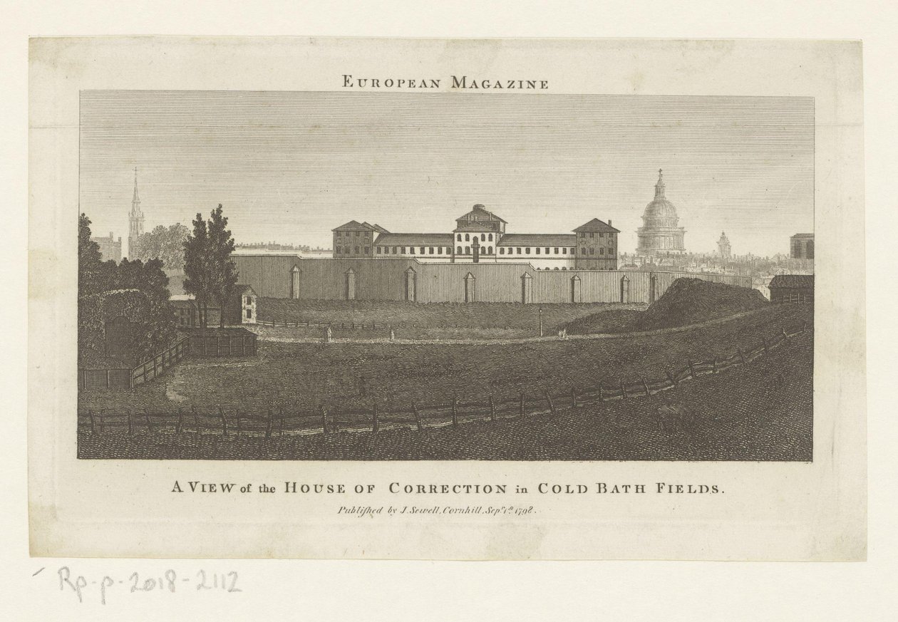 Vue de la prison de Coldbath Fields, à Londres - Anonymous