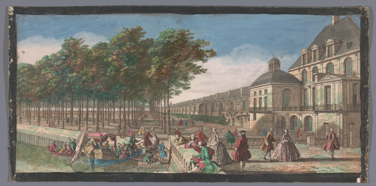 Vue de la Cour de la Fontaine du Palais de Fontainebleau - Anonymous