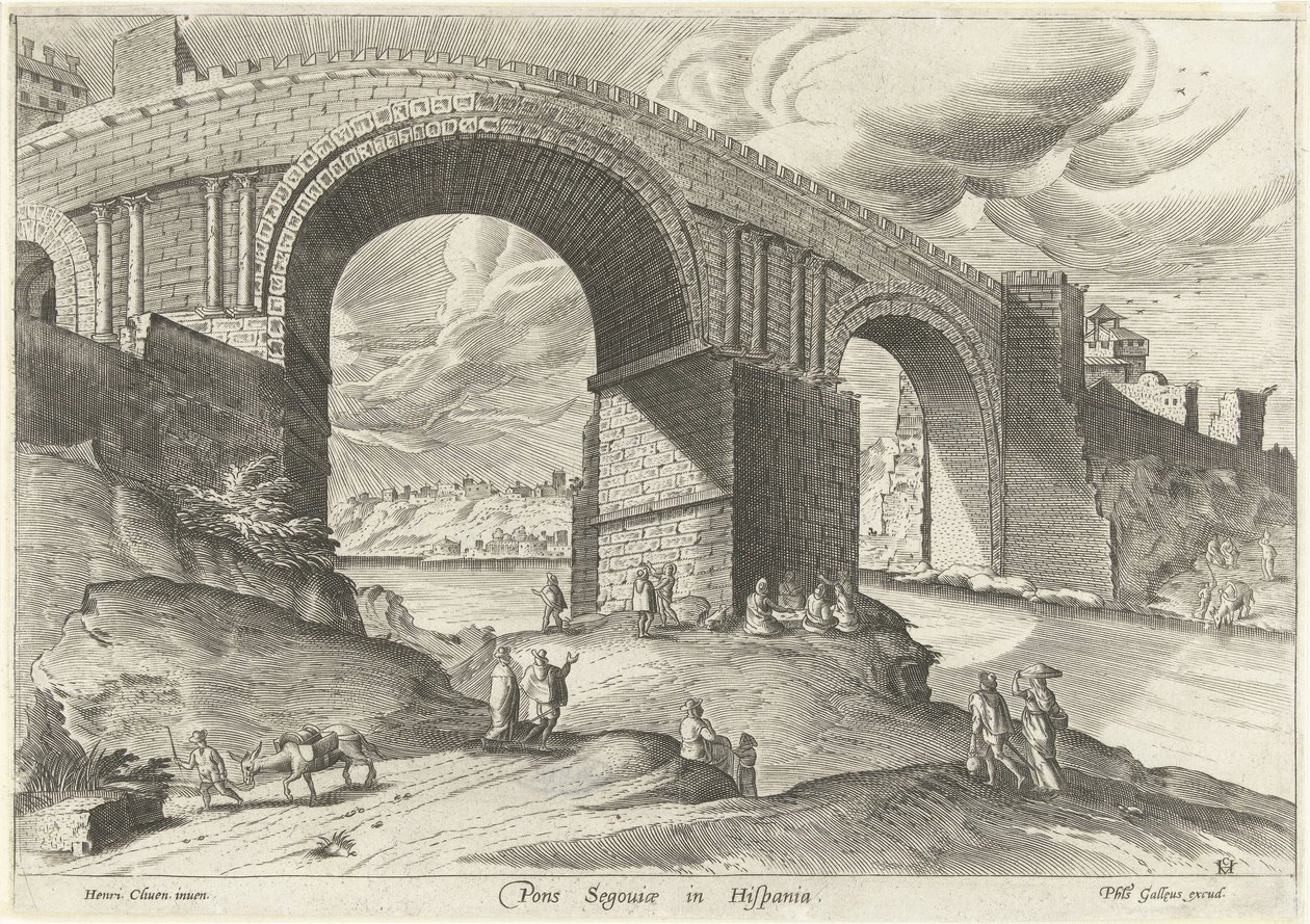 Vue sur un pont de la ville de Ségovie - Anonymous