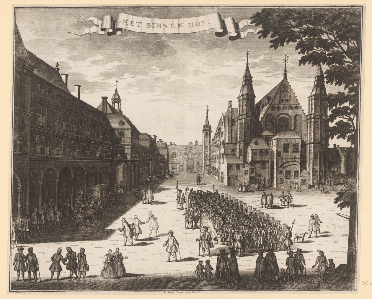 Vue du Binnenhof à La Haye - Anonymous