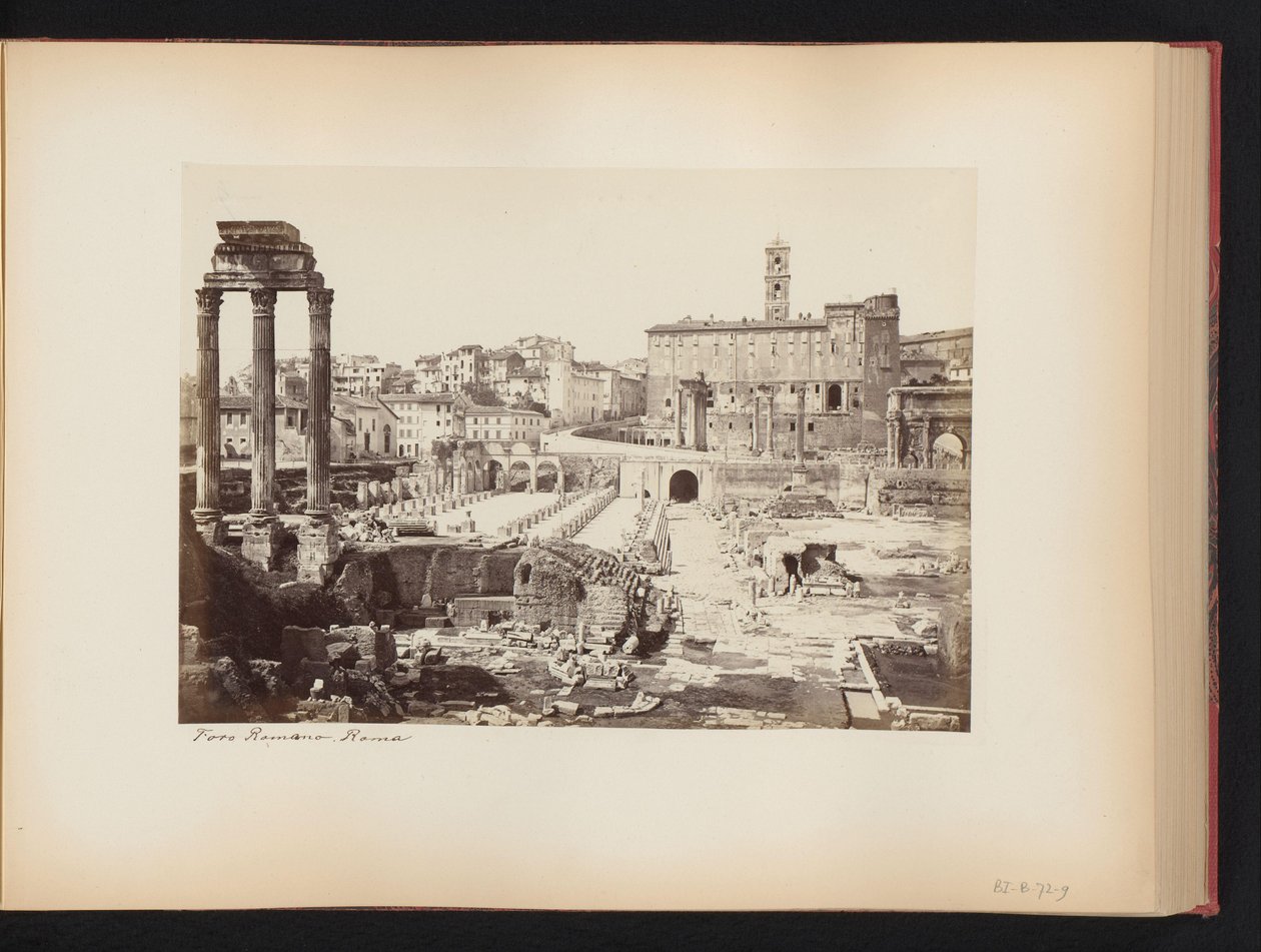 Vue du Forum Romain avec le temple de Castor et Pollux à Rome, Italie - Anonymous