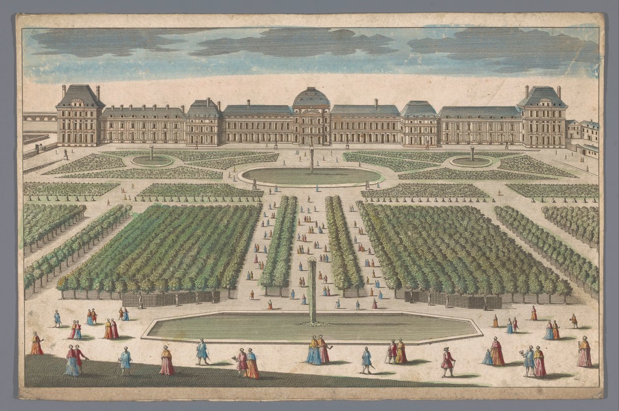 Vue sur le Palais des Tuileries à Paris depuis le Jardin des Tuileries - Anonymous